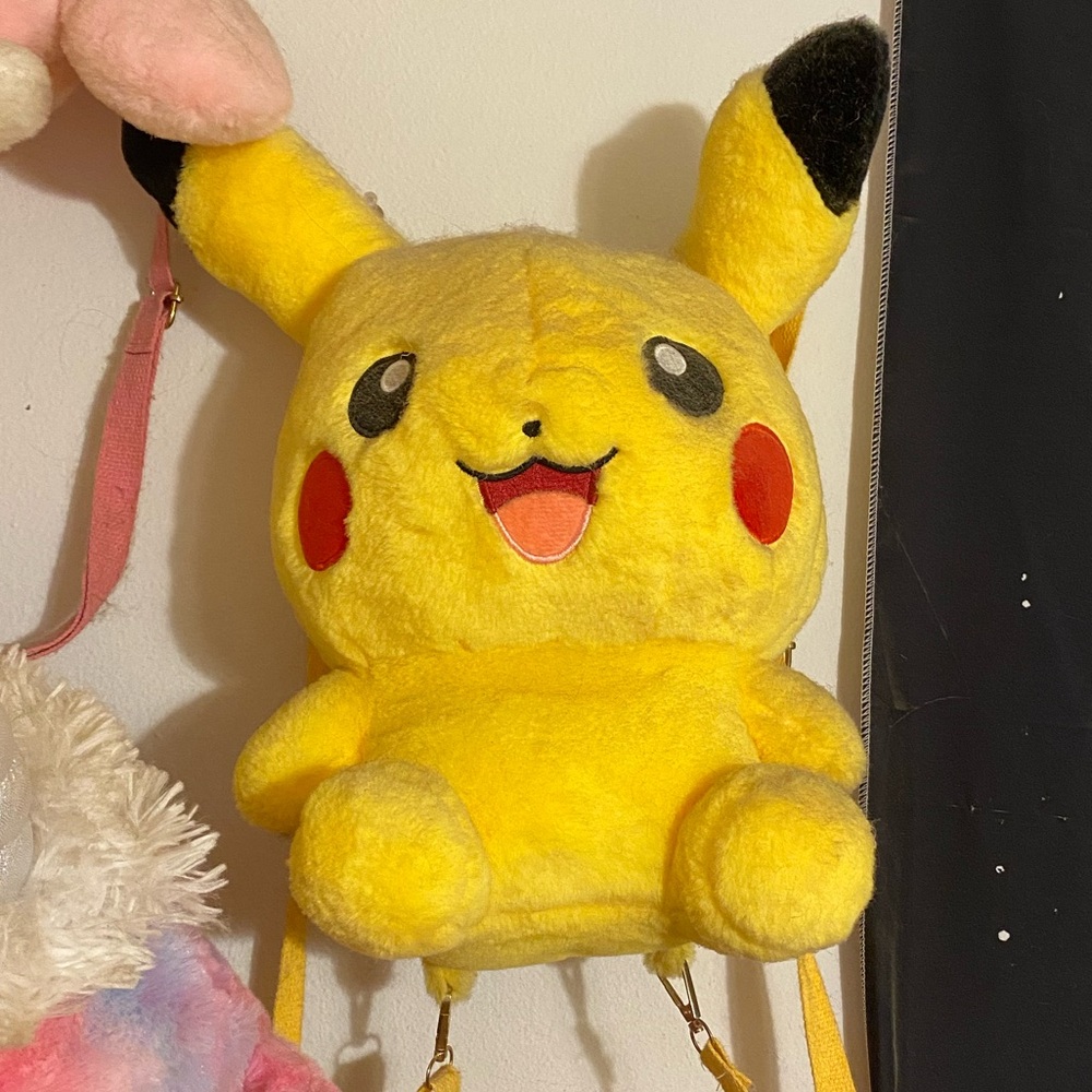 Yellow Pikachu Plush Backpack